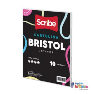 CARTULINA SCRIBE BRISTOL BLANCA 1/8